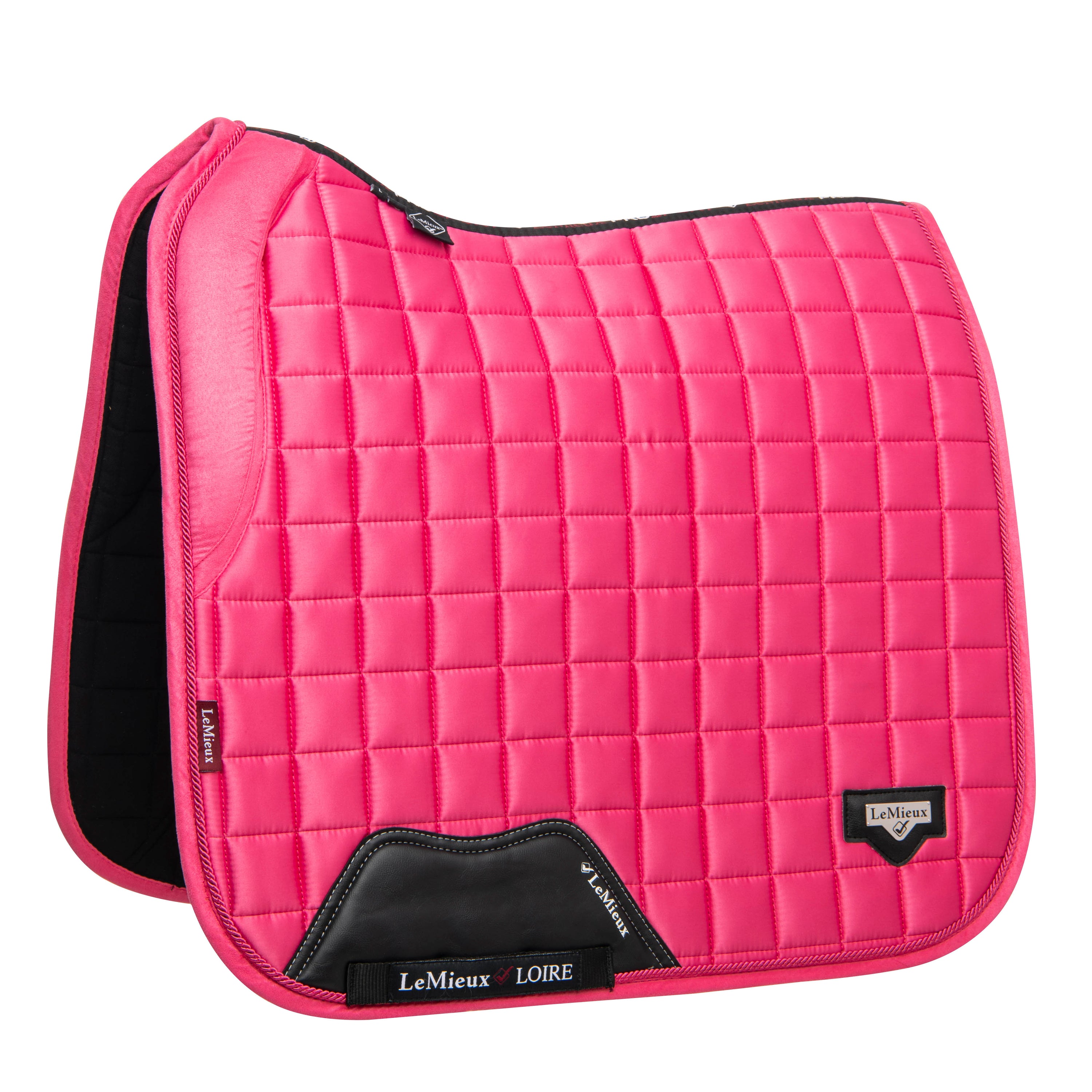 LeMieux saddle pad Loire Memory Satin Dressage Square watermelon