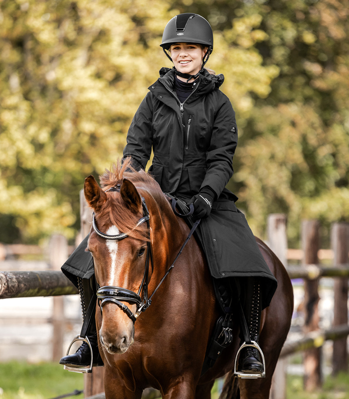 ELT Winter-Performance Reitmantel Opal in Schwarz, Ansicht 4