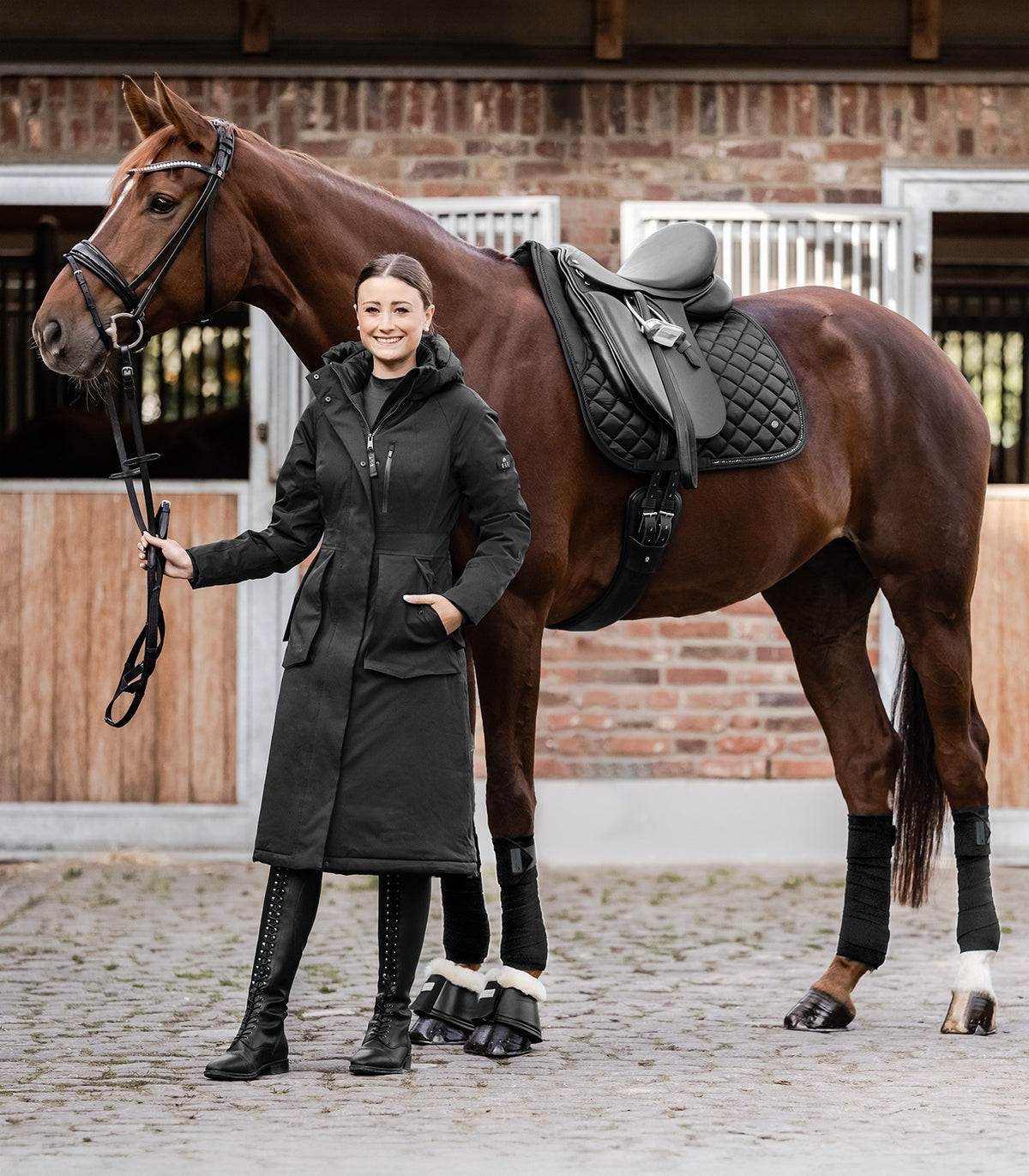 ELT Winter-Performance Reitmantel Opal in Schwarz, Ansicht 5