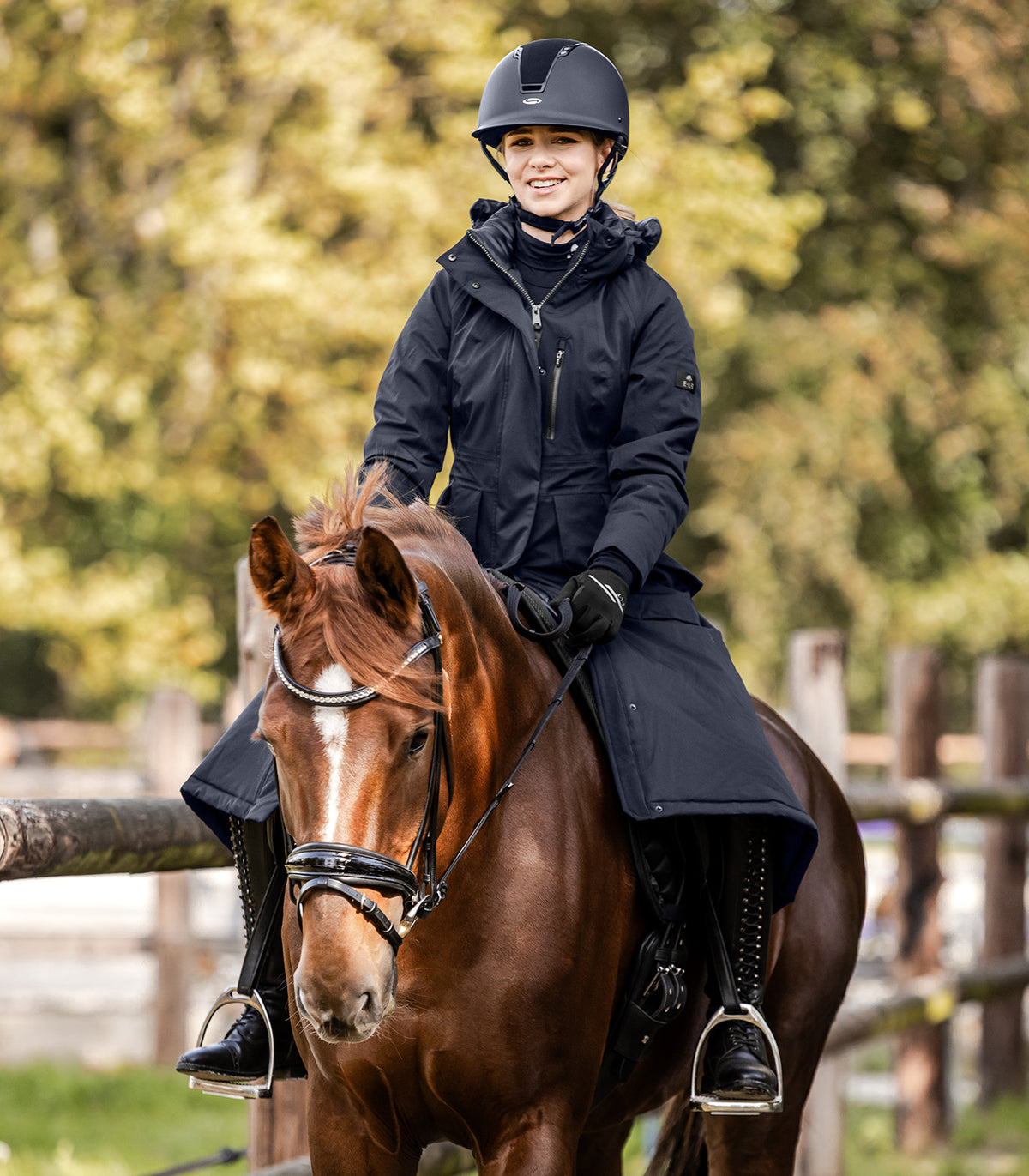 ELT Winter-Performance Reitmantel Opal in Tiefblau, Ansicht 6