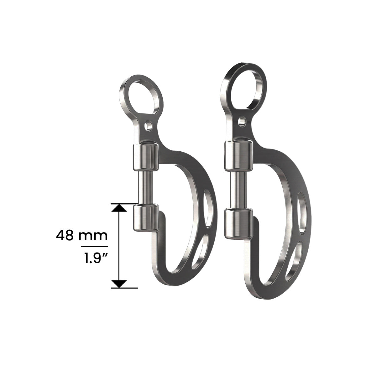 Winderen Springkandare Seitenteile mit Maßangabe 48 mm
