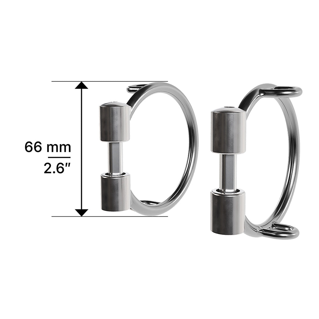 Winderen Olivenkopf-Aufziehtrense Ringe mit 66 mm Höhe