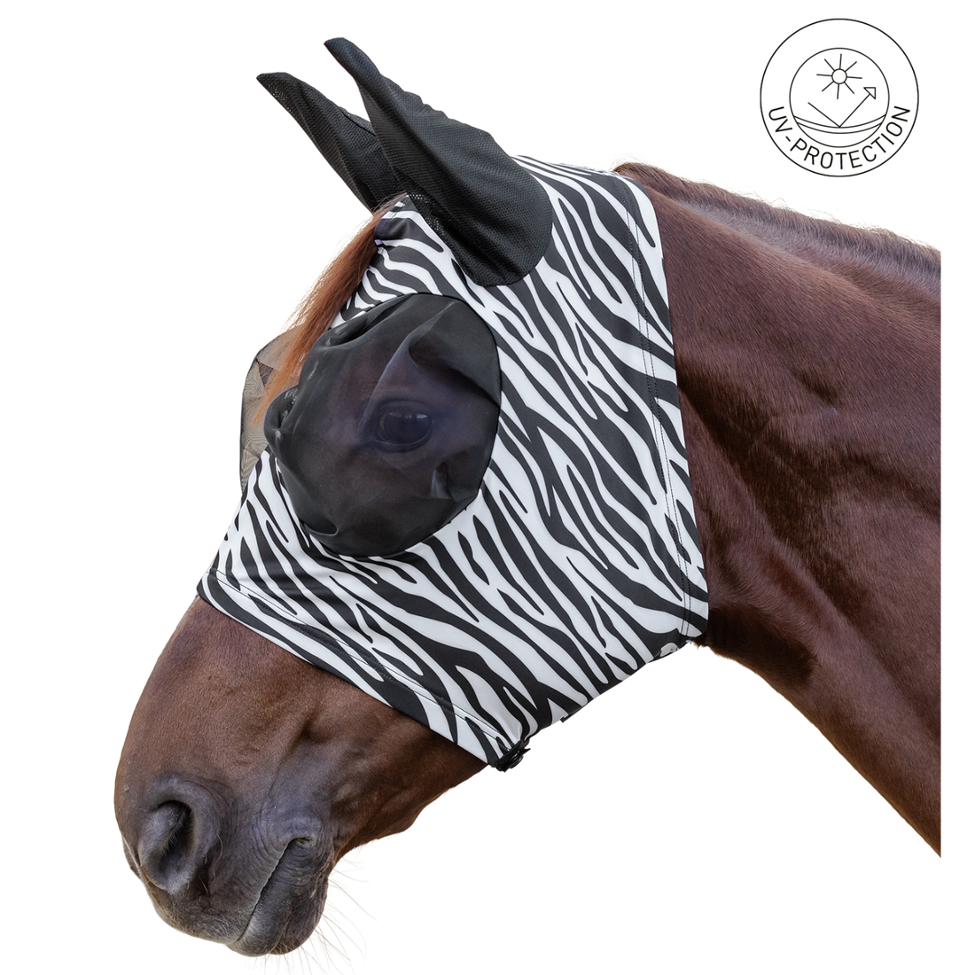 Waldhausen Fliegenmaske Puck Zebra schwarz weiß