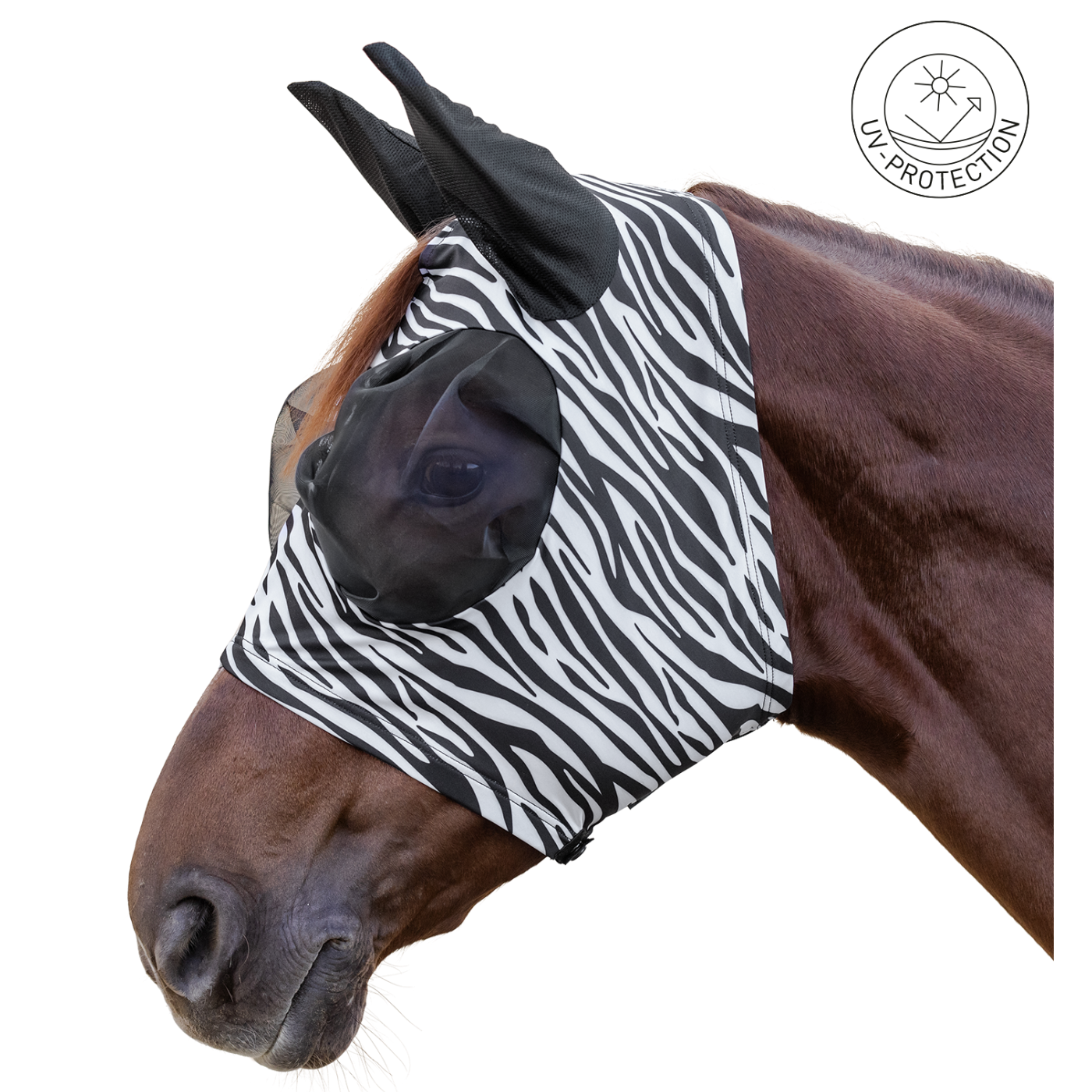 Waldhausen Fliegenmaske Puck Zebra schwarz weiß