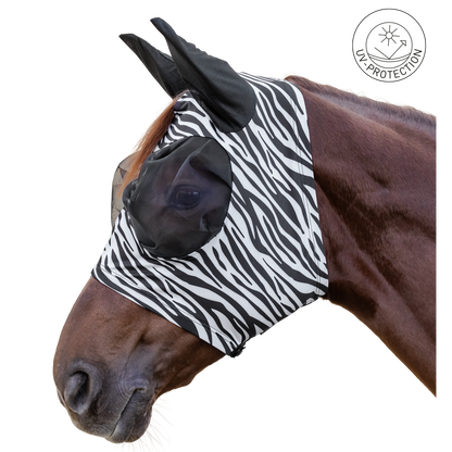 Waldhausen Fliegenmaske Puck Zebra schwarz weiß