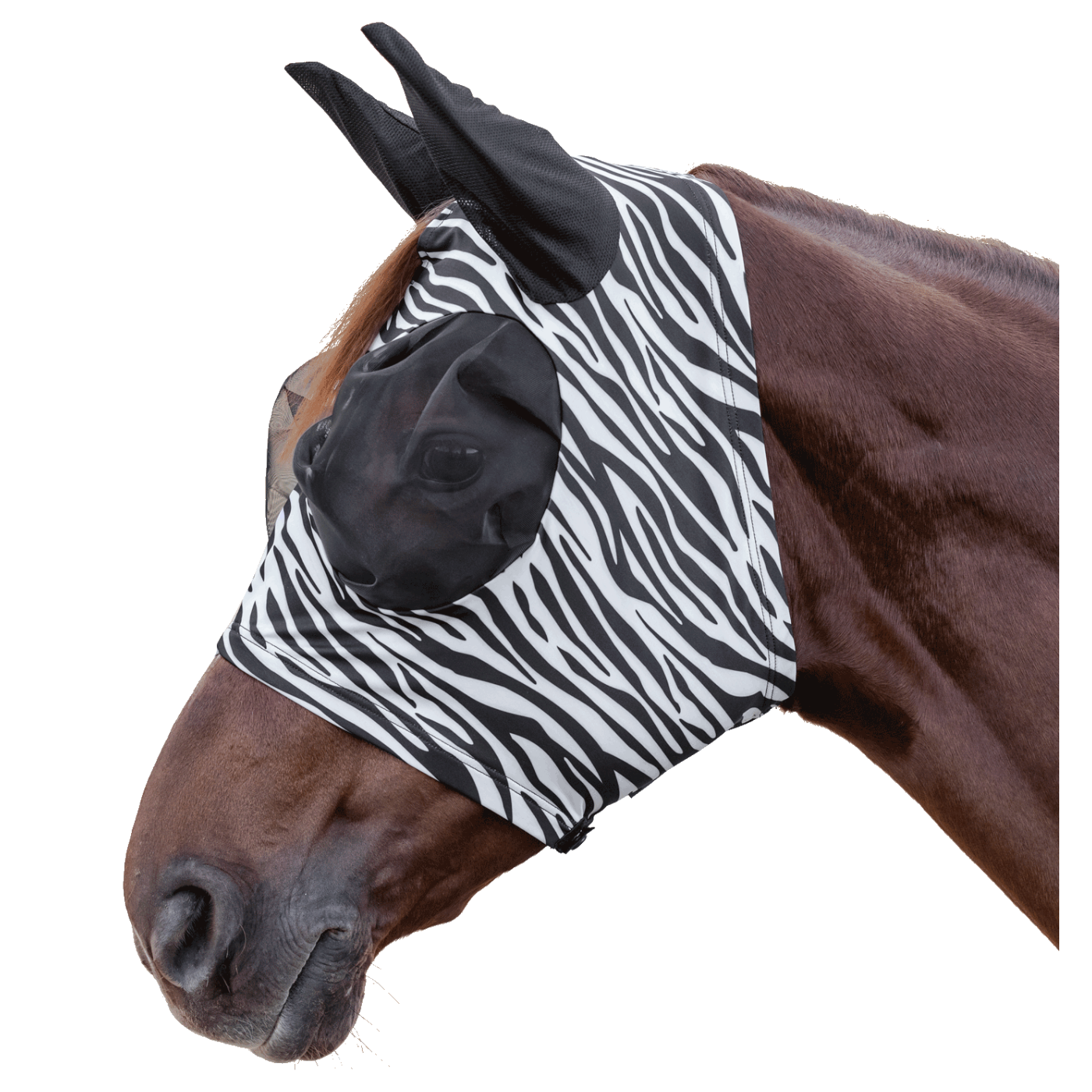 Waldhausen Fliegenmaske Puck Zebra schwarz weiß