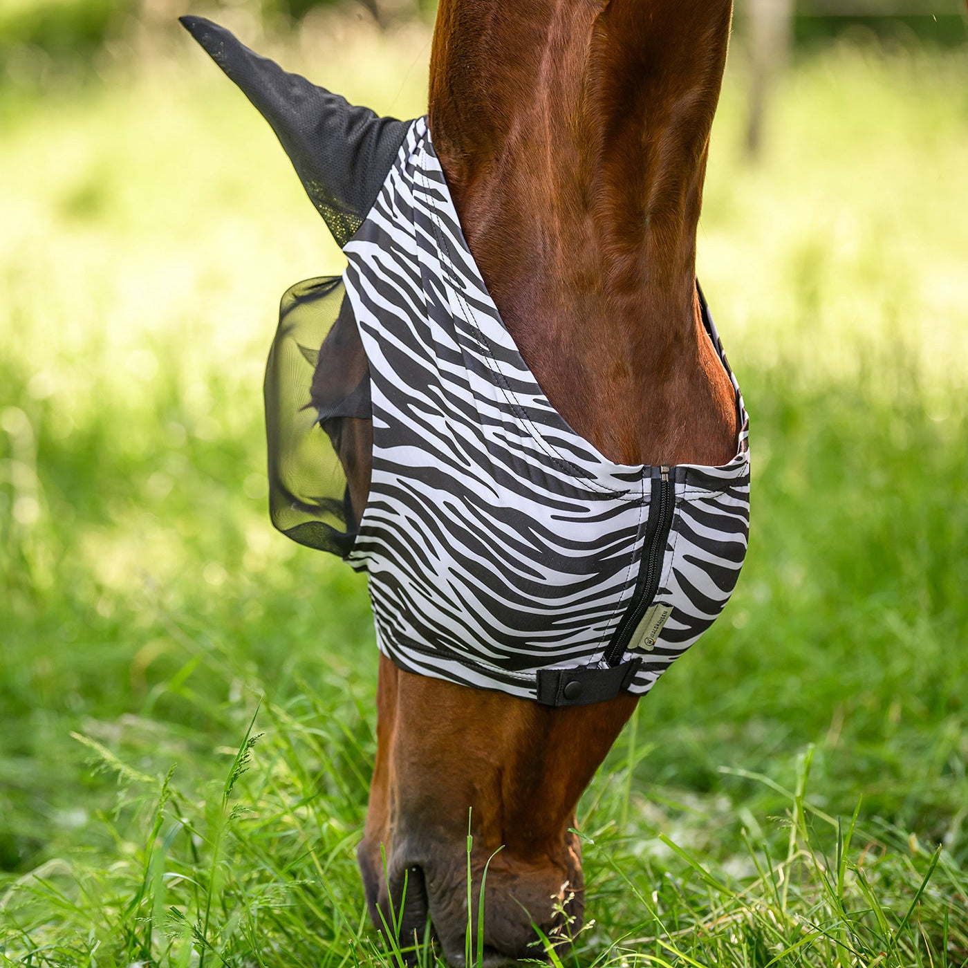 Waldhausen Fliegenmaske Puck Zebra schwarz weiß