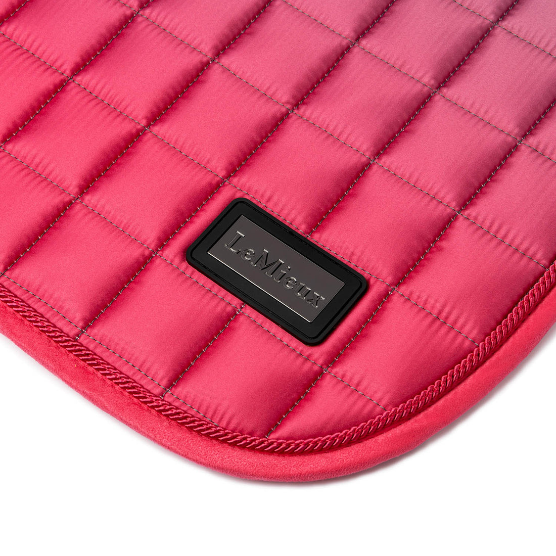 LeMieux Schabracke Spectrum Satin Dressage Square watermelon