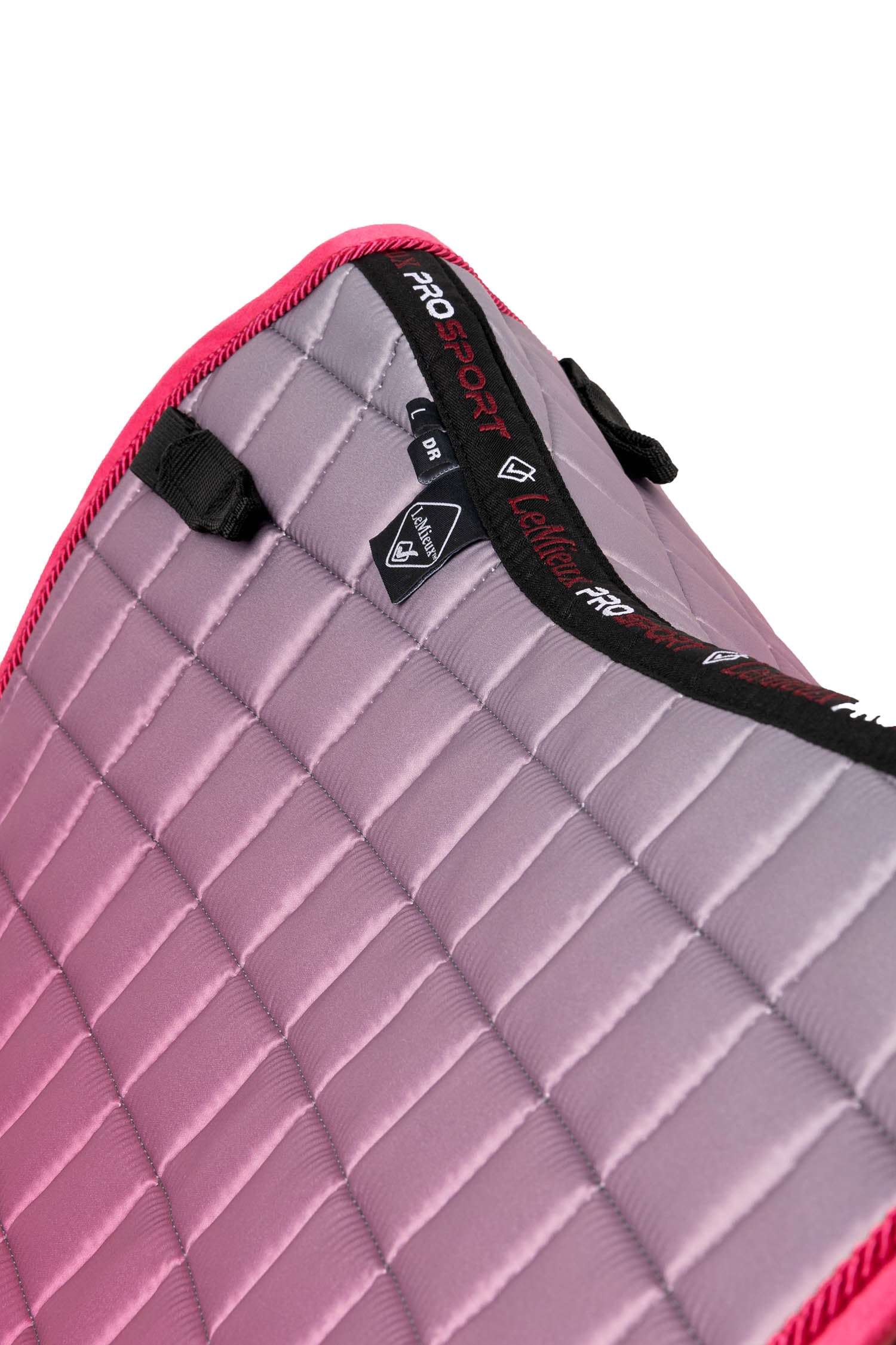 LeMieux Schabracke Spectrum Satin Dressage Square watermelon