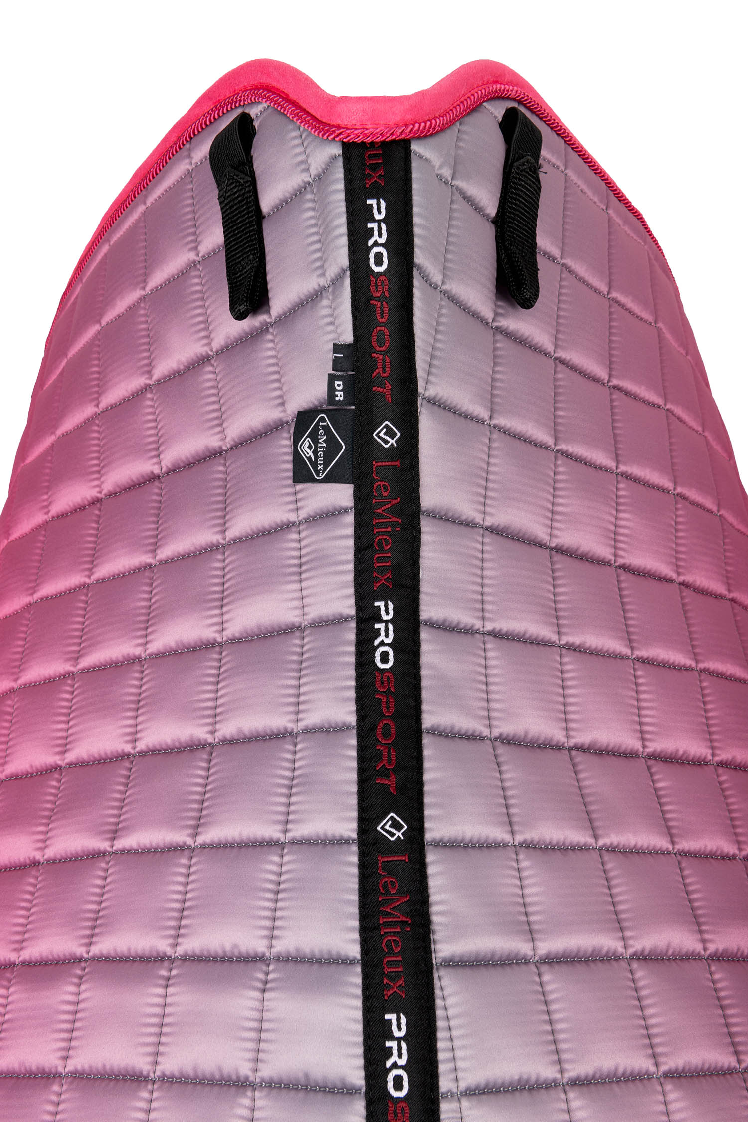 LeMieux Schabracke Spectrum Satin Dressage Square watermelon