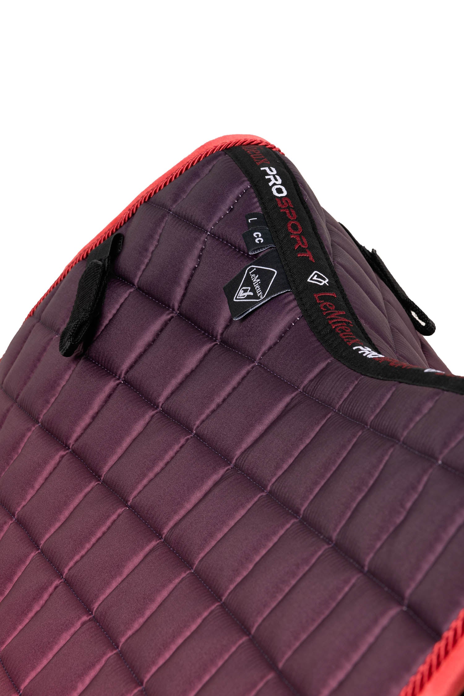 LeMieux Schabracke Spectrum Satin Dressage Square papaya