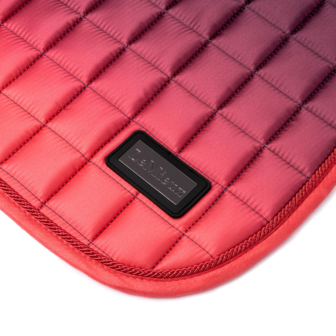 LeMieux Schabracke Spectrum Satin Dressage Square papaya