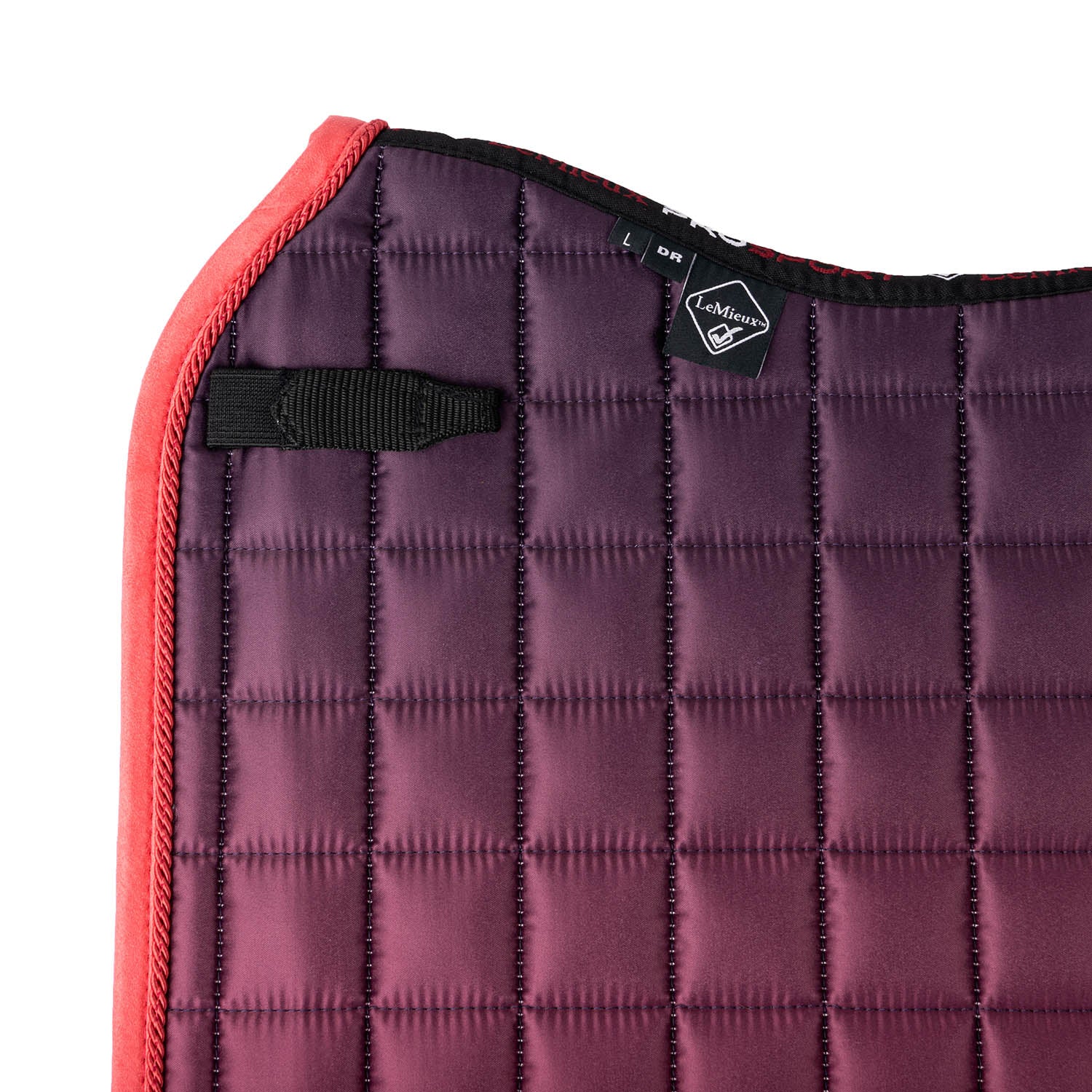 LeMieux Schabracke Spectrum Satin Dressage Square papaya