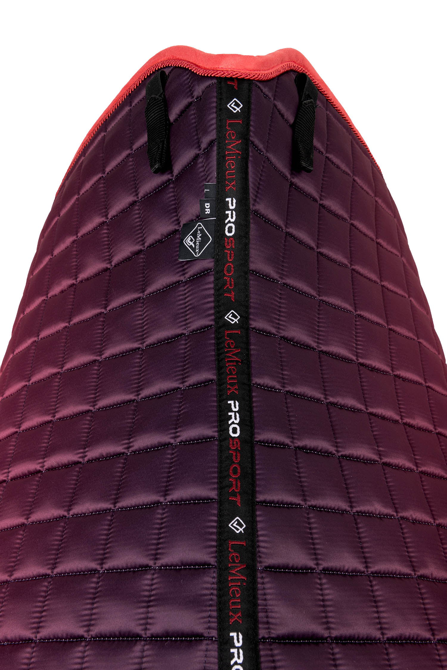 LeMieux Schabracke Spectrum Satin Dressage Square papaya