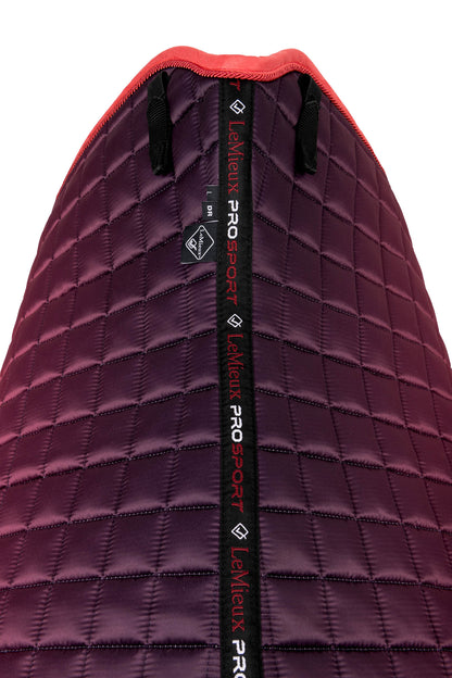 LeMieux Schabracke Spectrum Satin Dressage Square papaya
