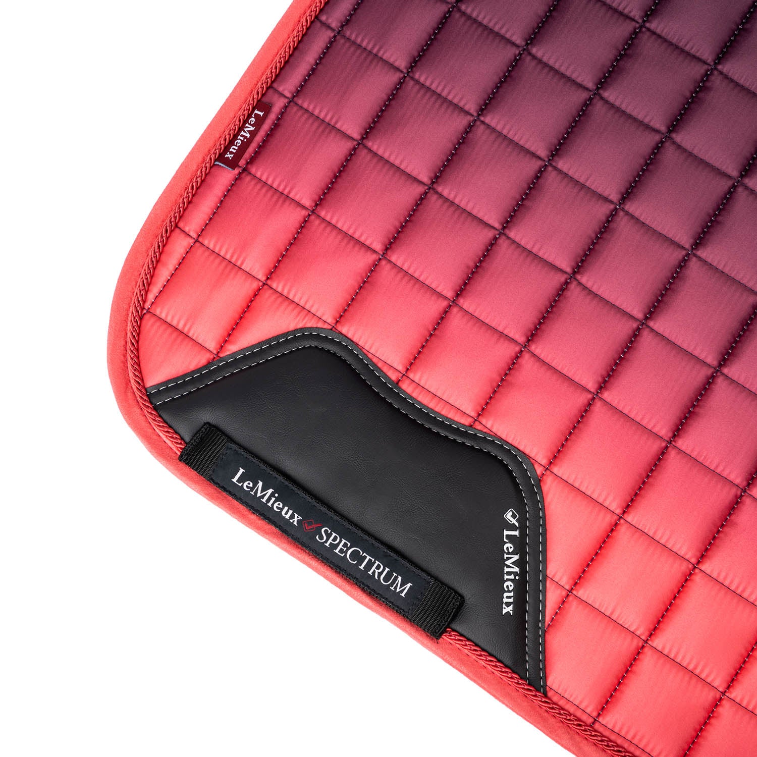 LeMieux Schabracke Spectrum Satin Dressage Square papaya