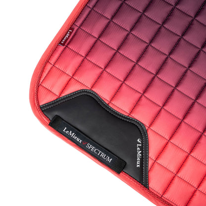 LeMieux Schabracke Spectrum Satin Dressage Square papaya