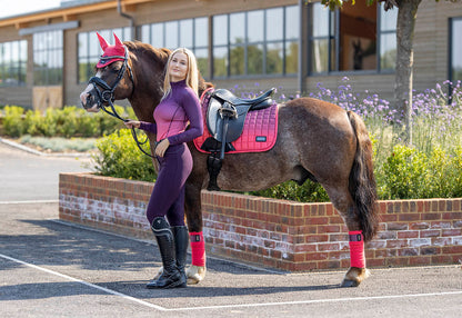 LeMieux Schabracke Spectrum Satin Dressage Square papaya