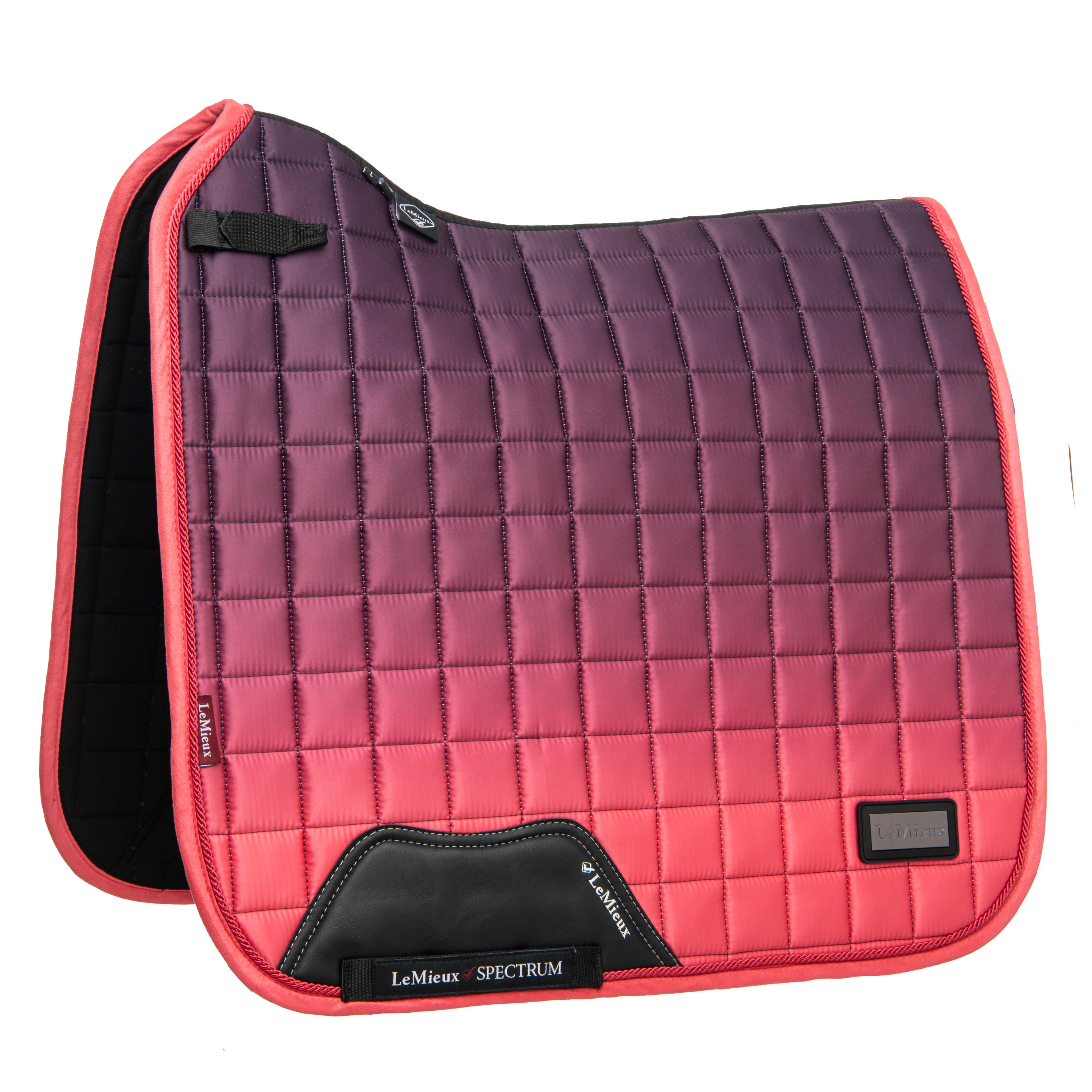 LeMieux Schabracke Spectrum Satin Dressage Square papaya