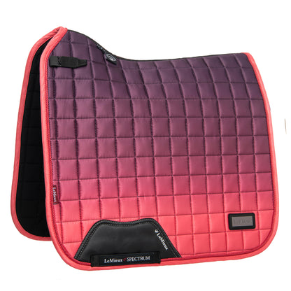 LeMieux Schabracke Spectrum Satin Dressage Square papaya