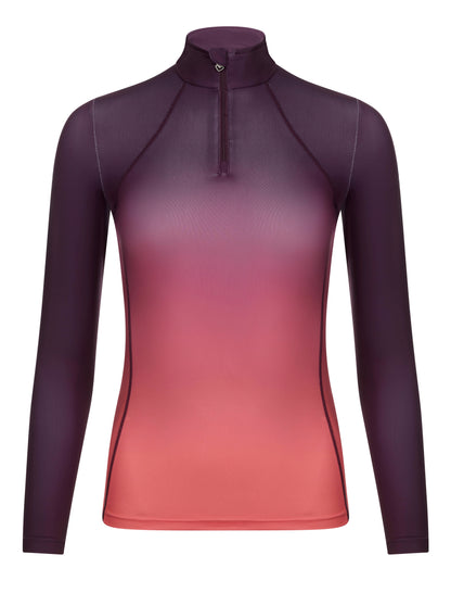 LeMieux Langarmshirt Spectrum Base Layer aubergine papaya