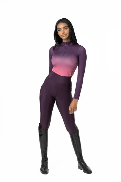 LeMieux Langarmshirt Spectrum Base Layer aubergine papaya