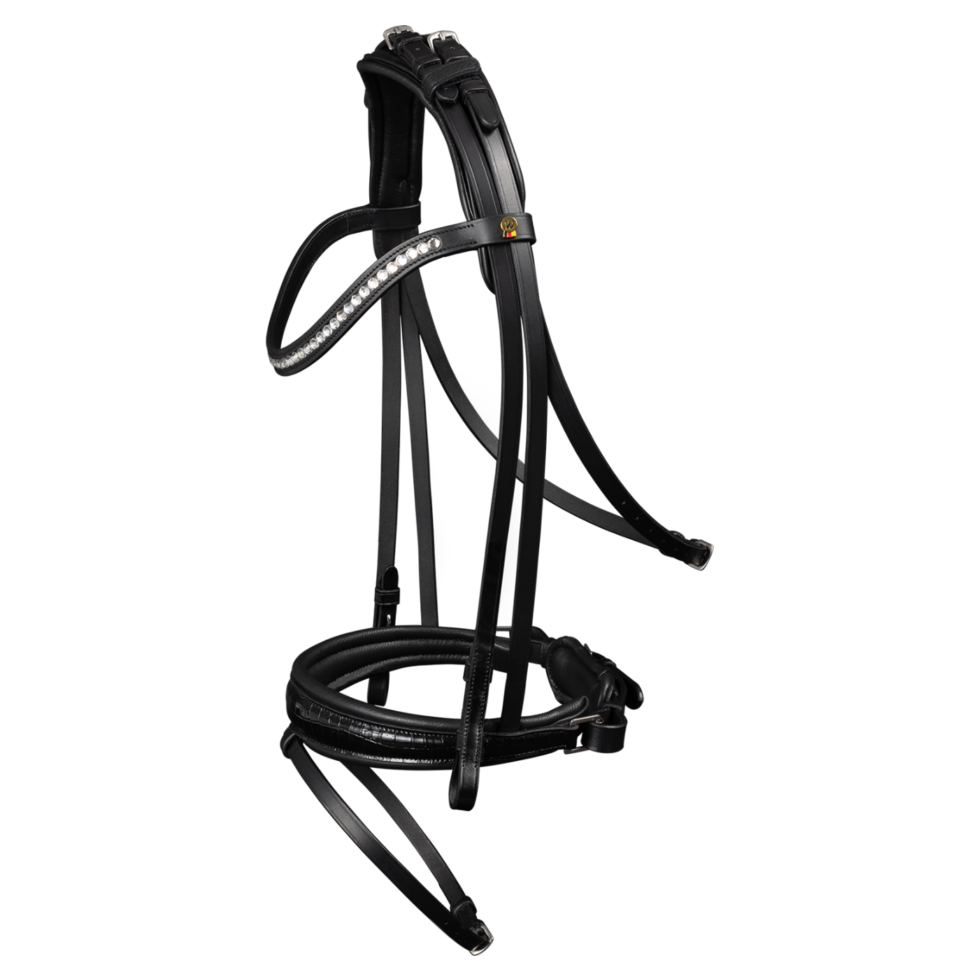 Waldhausen Trense S-Line Magic schwarz Lack croco