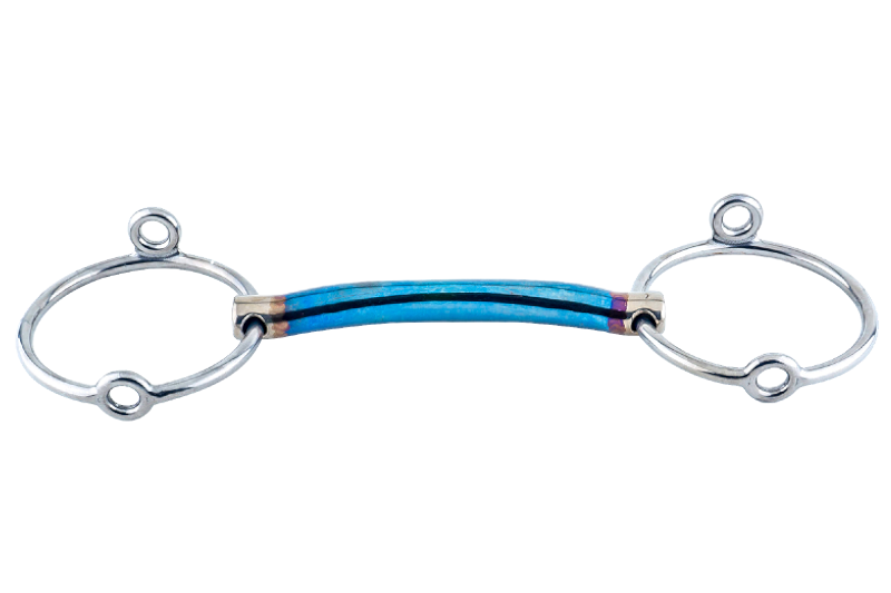 E27141L050145 Trust Equestrian Sweet Iron loose ring gag arched-16
