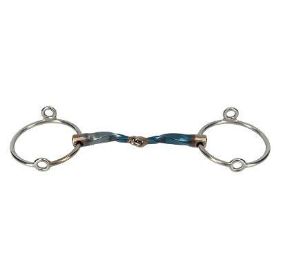 E27152L050115 Trust Equestrian Sweet Iron loose ring gag slow twist jointed-16
