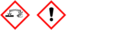 GHS/CLP Piktogramme, Ätzwirkung, Gesundheitsgefahr
