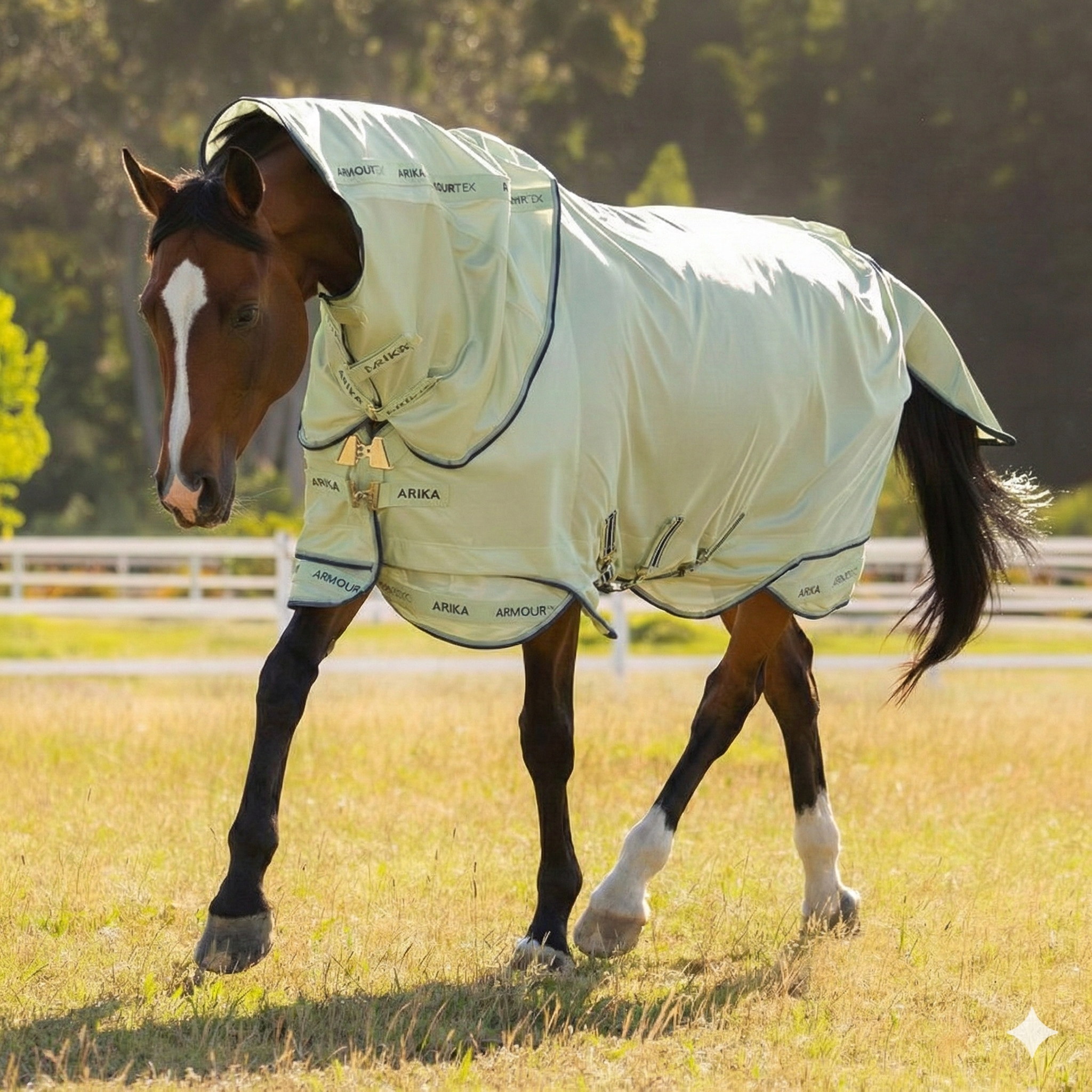 LeMieux Fliegendecke Arika Armour-Tek Macaron mit abnehmbarem Halsteil