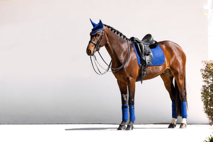 LeMieux Schabracke Luxury Suede Dressage Square benetton blue
