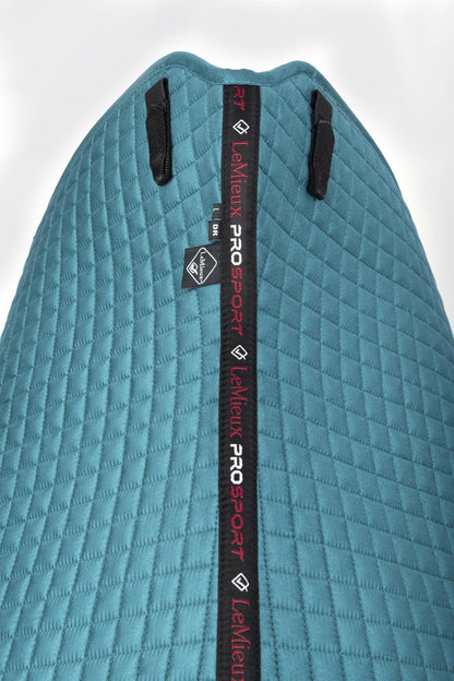 LeMieux Schabracke Luxury Suede Dressage Square peacock