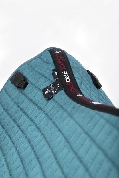 LeMieux Schabracke Luxury Suede Dressage Square peacock