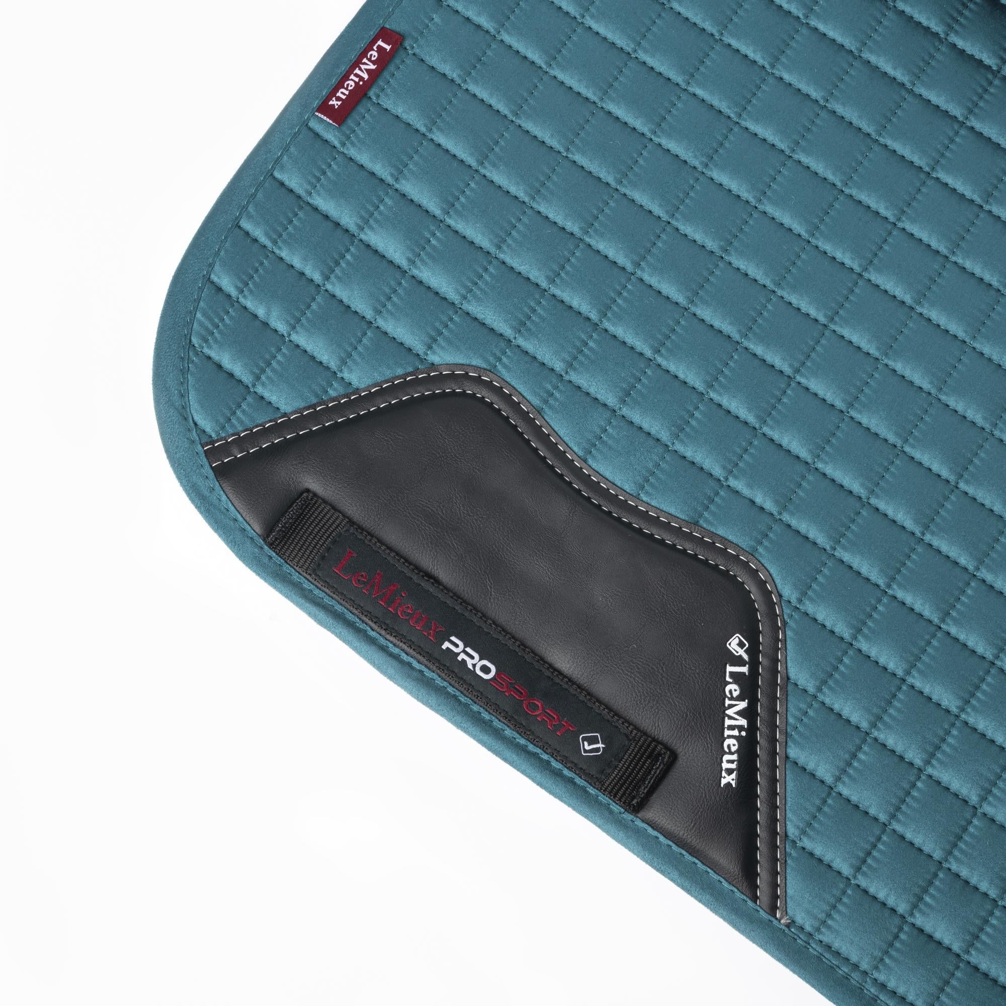 LeMieux Schabracke Luxury Suede Dressage Square peacock