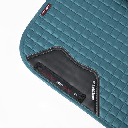 LeMieux Schabracke Luxury Suede Dressage Square peacock