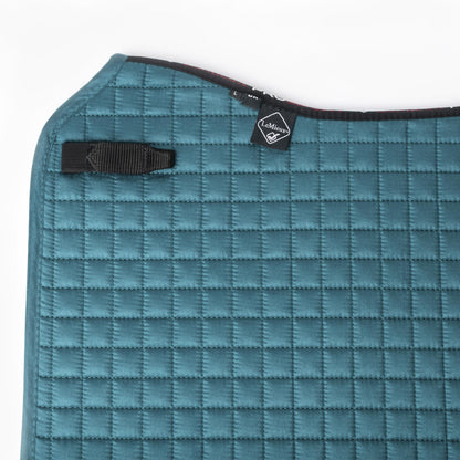LeMieux Schabracke Luxury Suede Dressage Square peacock