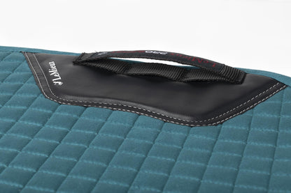 LeMieux Schabracke Luxury Suede Dressage Square peacock