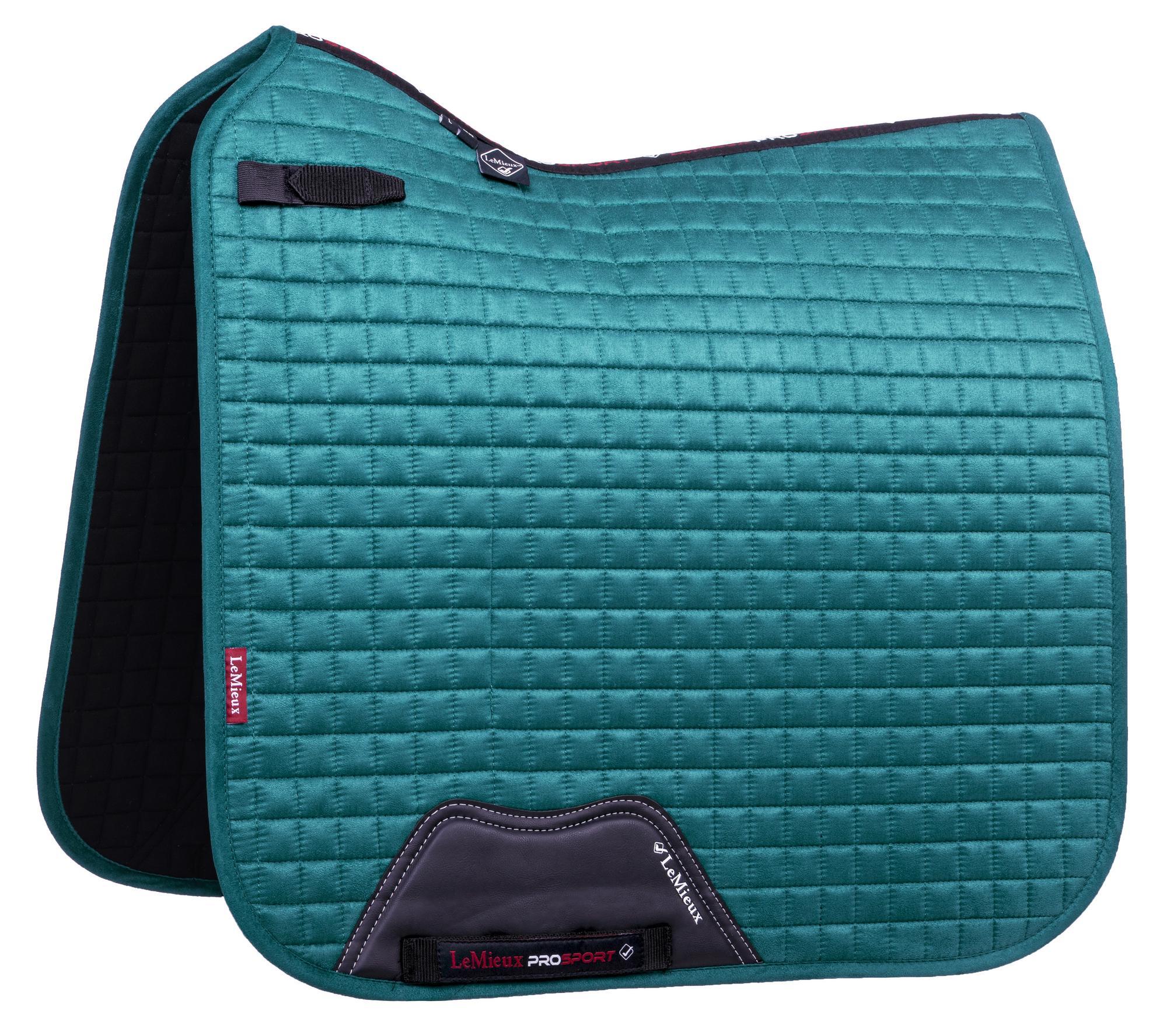 LeMieux Schabracke Luxury Suede Dressage Square peacock
