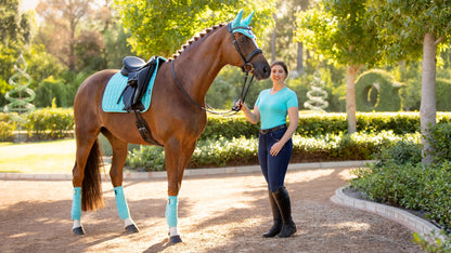 LeMieux Schabracke Loire Classic Satin Dressage Square azure