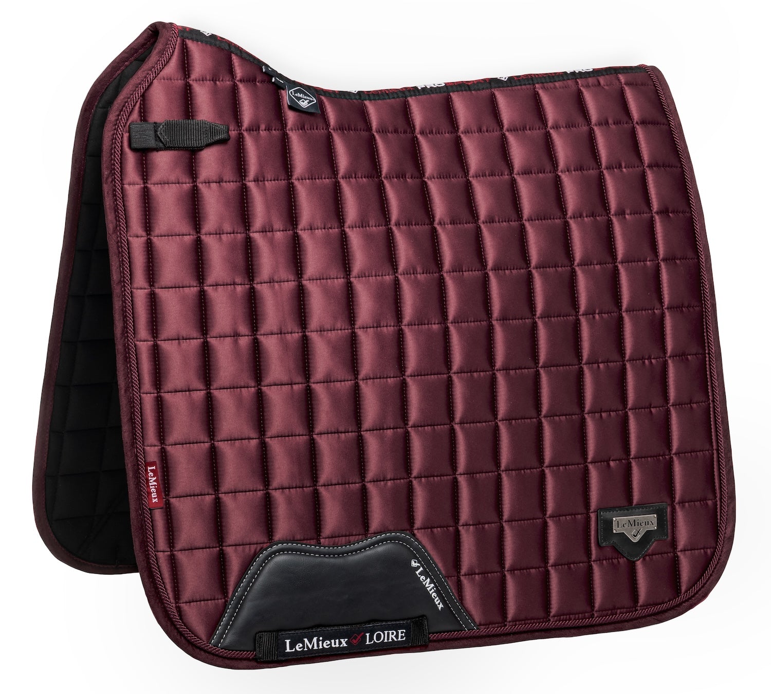 LeMieux saddle pad Loire Classic Satin Dressage Square rioja