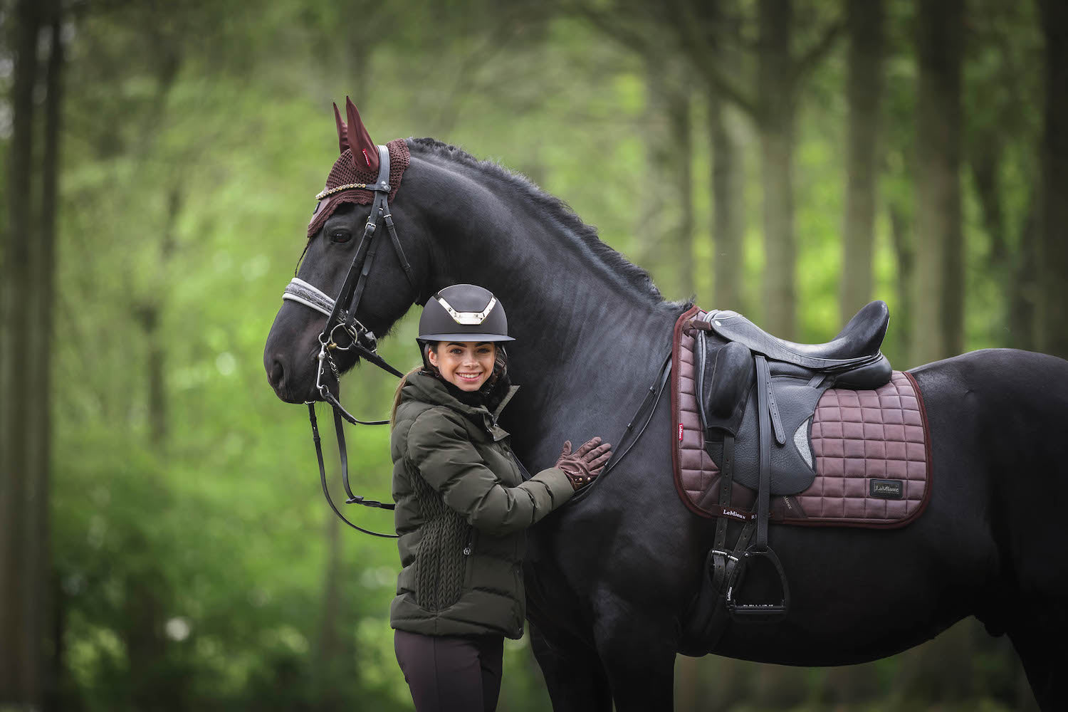 LeMieux saddle pad Rhone Dressage Square espresso