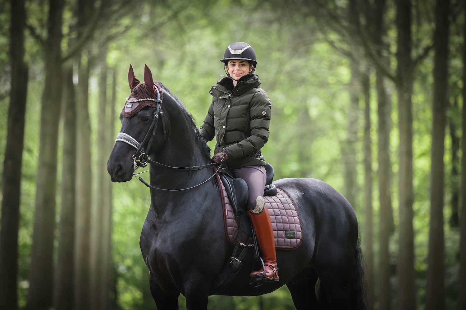 LeMieux saddle pad Rhone Dressage Square espresso
