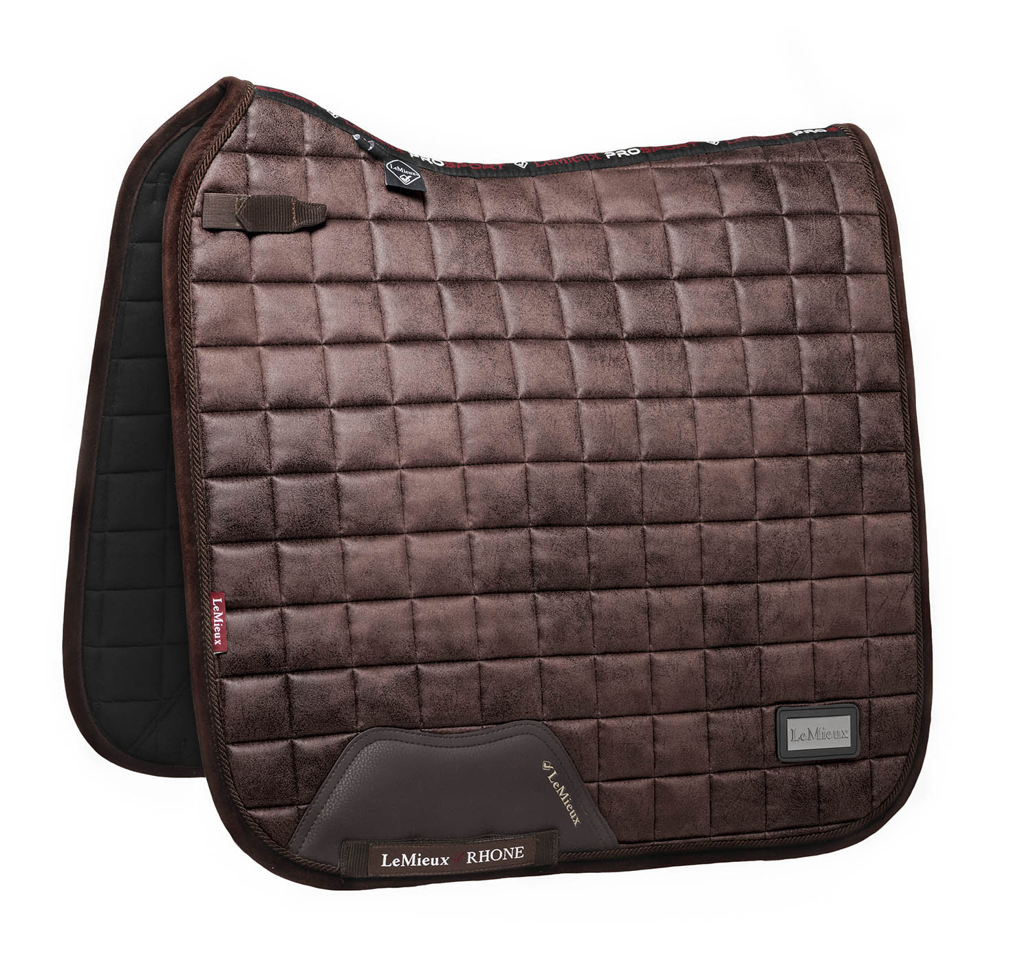 LeMieux saddle pad Rhone Dressage Square espresso