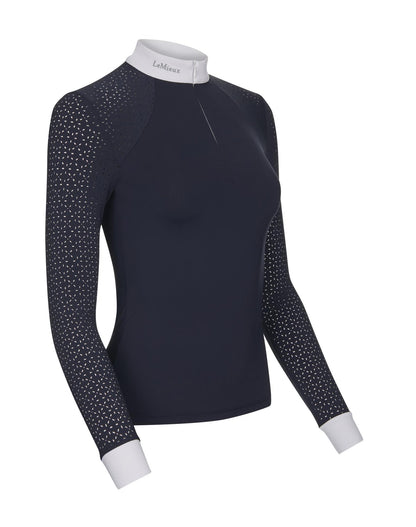 LeMieux Langarm Turniershirt Olivia Show Shirt Long Sleeve navy