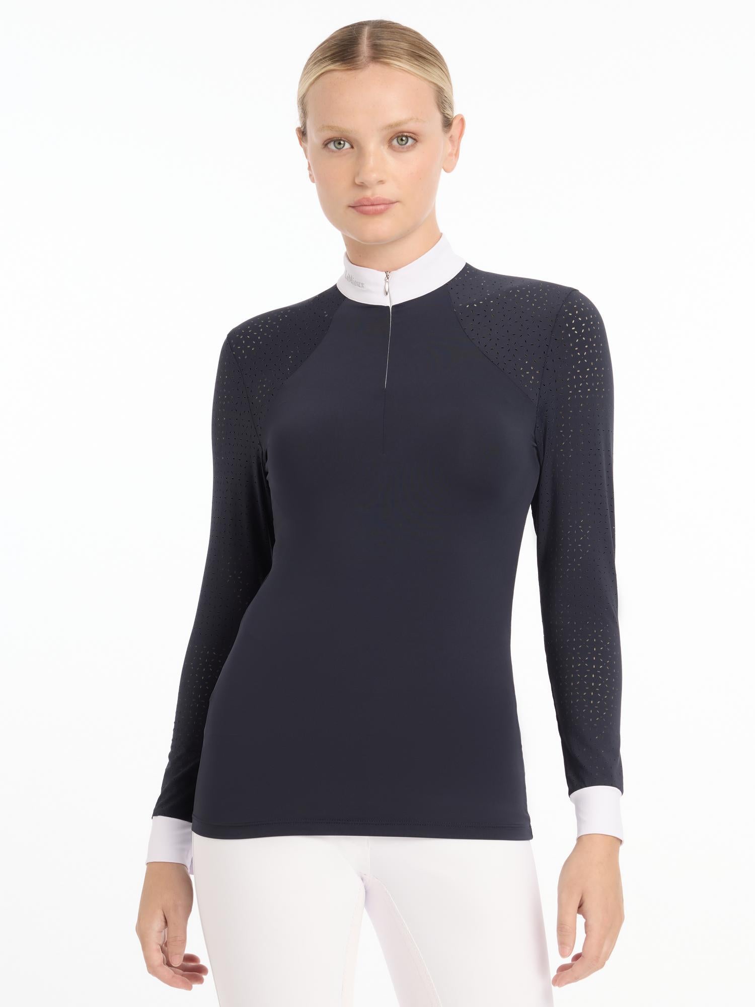 LeMieux Langarm Turniershirt Olivia Show Shirt Long Sleeve navy
