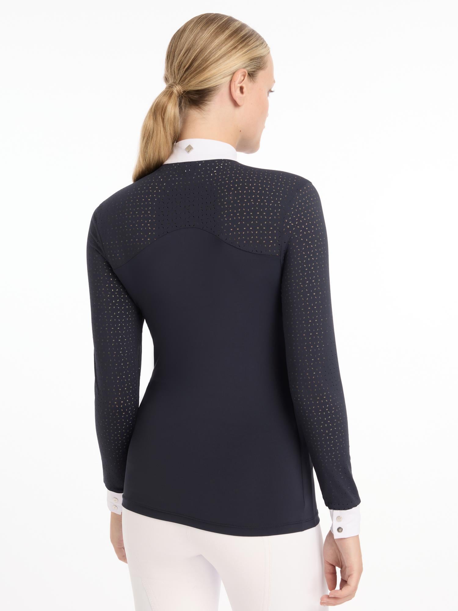 LeMieux Langarm Turniershirt Olivia Show Shirt Long Sleeve navy