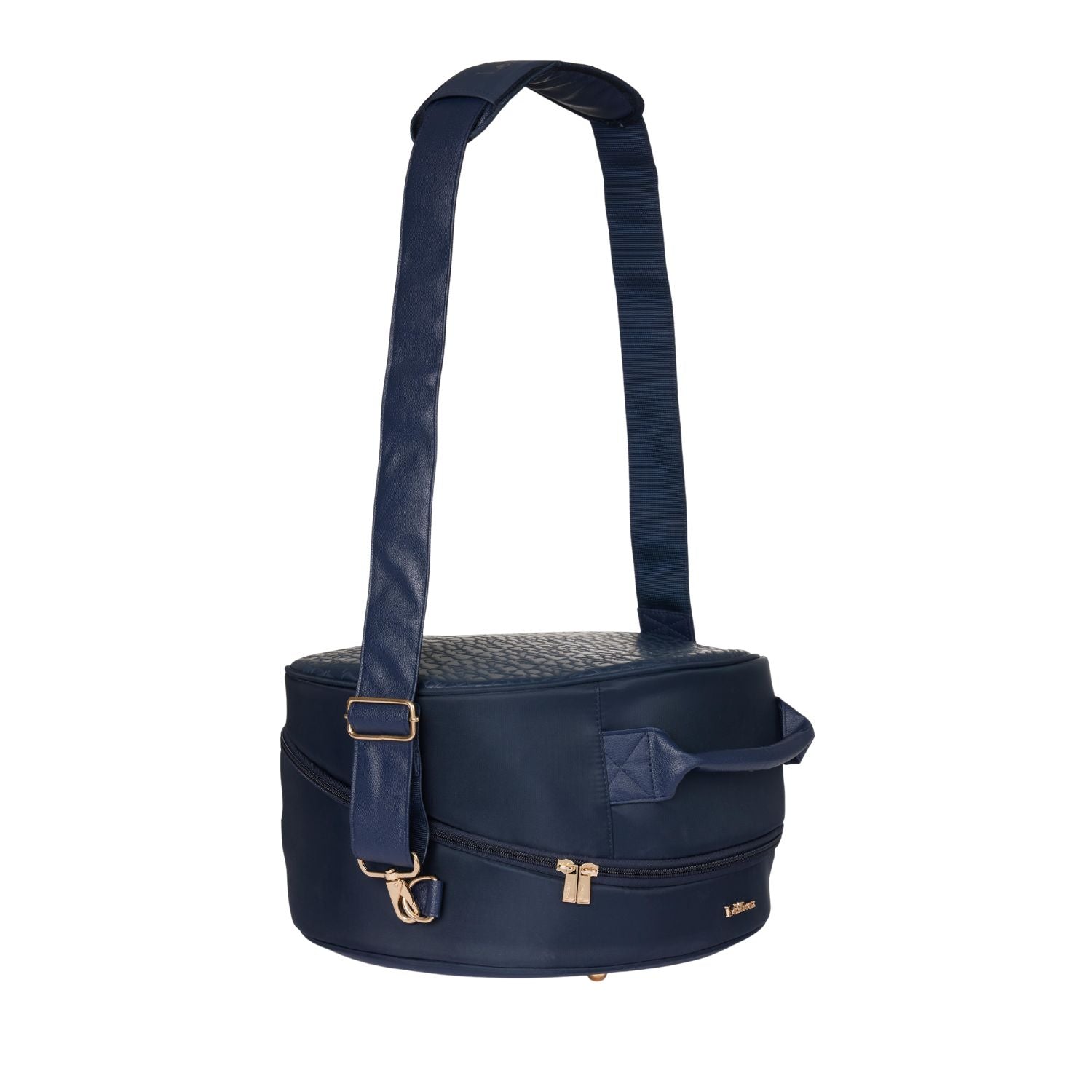 LeMieux Helmtasche Luxe Navy mit Schultergurt – praktische und stilvolle Reithelm-Tasche für Turnier, Stall und Transport.