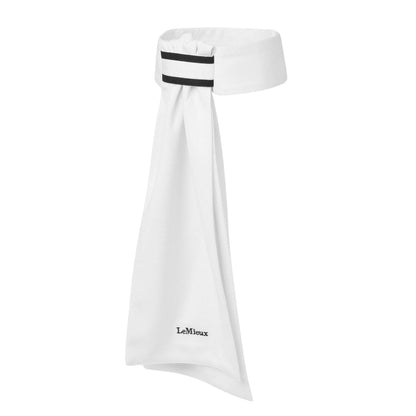 LeMieux Plastron Sporty weiß mit marineblauen Streifen