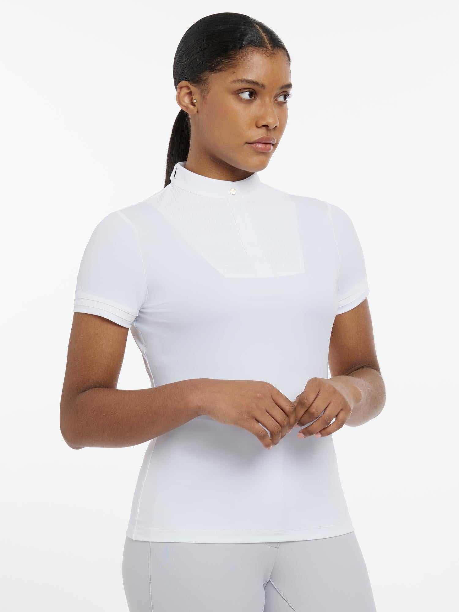 LeMieux Kurzarm Turniershirt Sophia Show Shirt Short Sleeve white